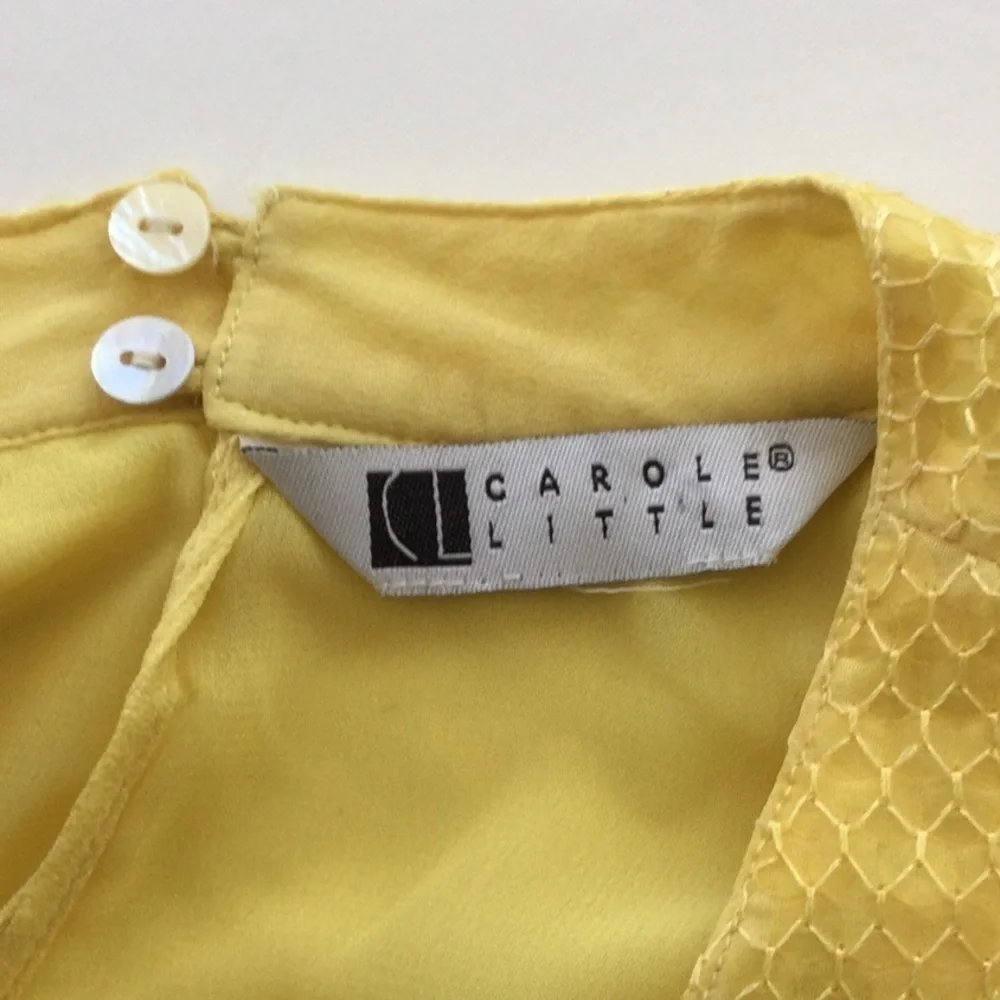 Yellow Sequen Women top sleeveless size small.          #255